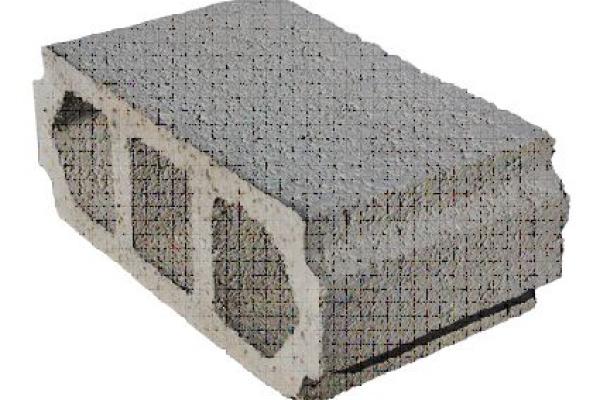 Blocco in cemento bifacciale Split bianco 20x20x40 Arosa Verniprens